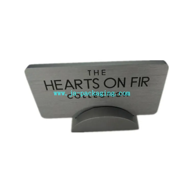 Placa de nom gris acrílic